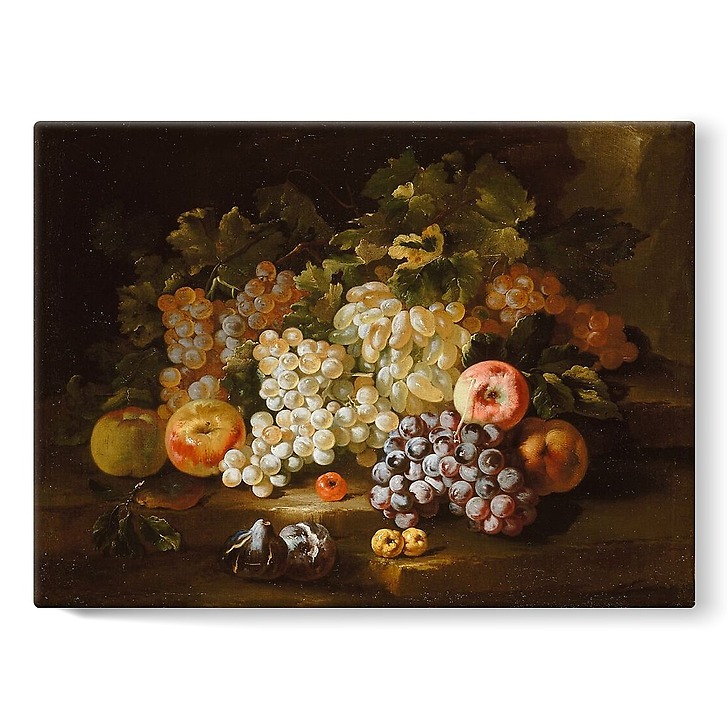 Still life with grapes and figs (stretched canvas)