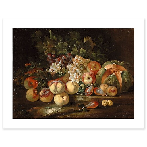 Nature morte aux raisins et aux pommes (affiches d'art)
