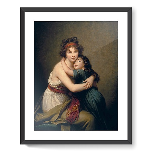 Mrs Vigée-Le Brun and her daughter, Jeanne-Lucie, known as Julie (1780-1819) (framed art prints)