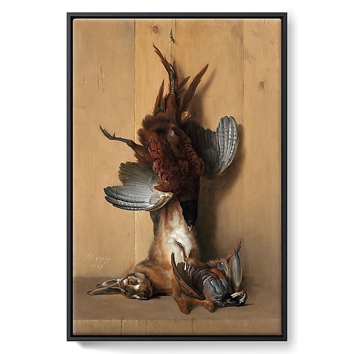Still life with pheasant (framed canvas)