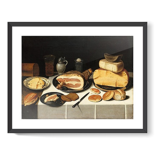 Still life with ham (framed art prints)
