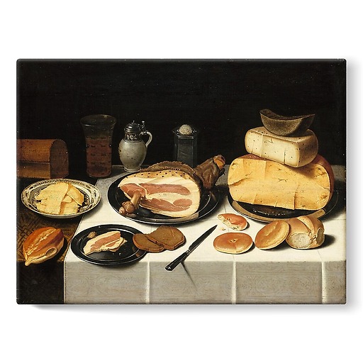 Still life with ham (stretched canvas)