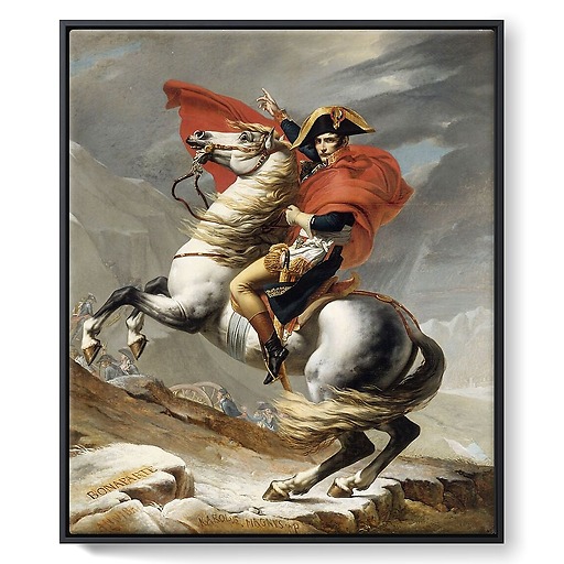 Bonaparte crossing the Great St Bernard Pass (framed canvas)