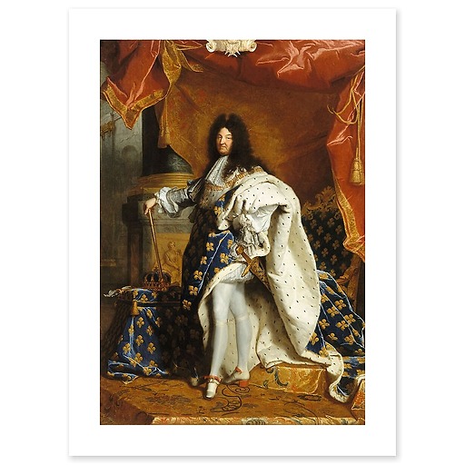 Louis XIV, roi de France, portrait en pied en costume royal (affiches d'art)