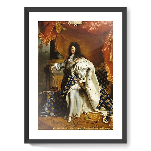 Louis XIV, roi de France, portrait en pied en costume royal (affiches d'art encadrées)
