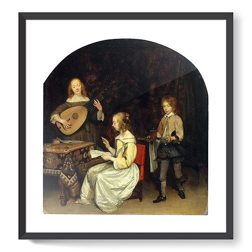 The Concert: singer and player of Luth Theorbé (framed art prints)