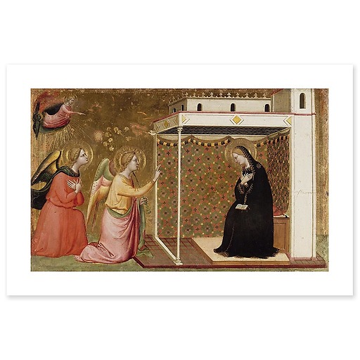 The Annunciation (predella element) (canvas without frame)