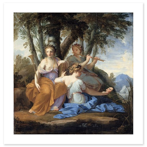 Clio, Euterpe and Thalie (canvas without frame)