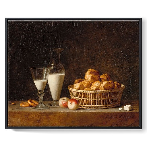 The Small Collation (or orgeat carafe) (framed canvas)