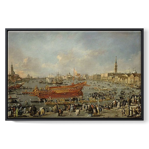 The Departure of Bucentaur for the Lido on Ascension Day (framed canvas)
