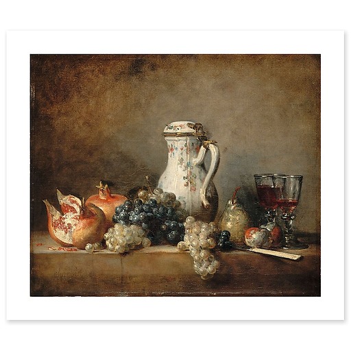 Grapes and pomegranates (canvas without frame)