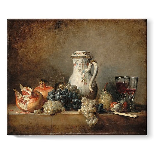Grapes and pomegranates (stretched canvas)
