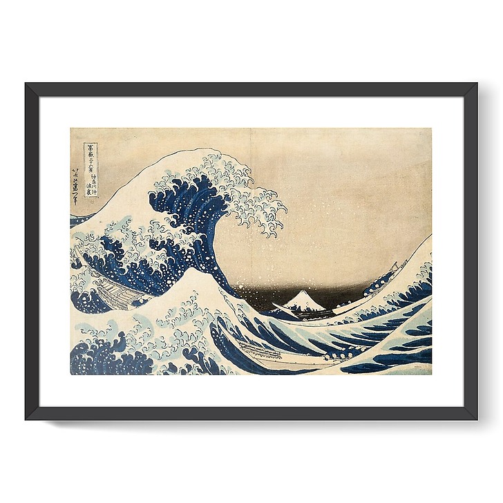 Sous la grande vague au large de la côte à Kanagawa (affiches d'art encadrées)