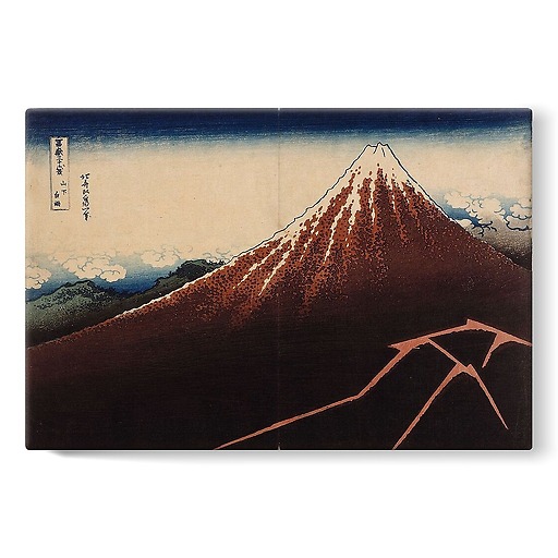 Le Mont Fuji sous l'orage avec des éclairs (toiles sur châssis)