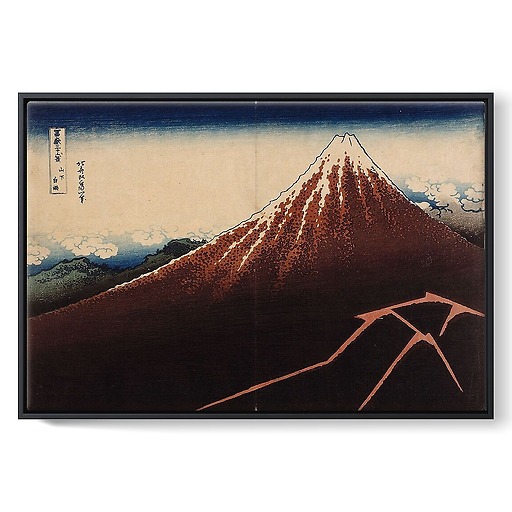 Le Mont Fuji sous l'orage avec des éclairs (toiles encadrées)