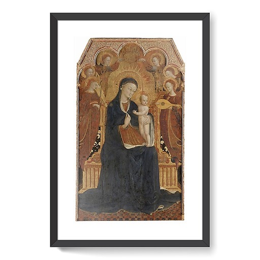 La Vierge et l'Enfant entourés de 6 anges, Saint Antoine de Padoue, Saint Jean l'Evangéliste (affiches d'art encadrées)