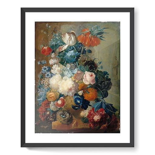 Flowers in a Vase with a Bird's Nest (framed art prints)