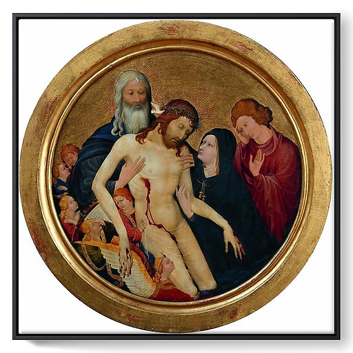 Pieta, with Holy Trinity, Blessed Mother and St. John (framed canvas)