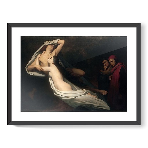 Les Ombres de Francesca da Rimini et de Paolo Malatesta apparaissent à Dante et à Virgile (affiches d'art encadrées)