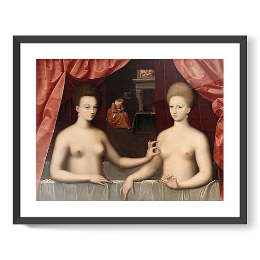 Gabrielle d'Estrées and One of Her Sisters (framed art prints)