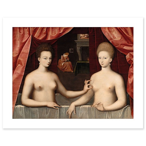 Gabrielle d'Estrées and One of Her Sisters (canvas without frame)