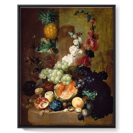 Fruit and Flowers (framed canvas)