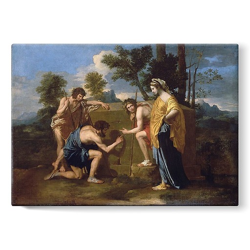 The Arcadian Shepherds also says "Et in Arcadia Ego" (stretched canvas)