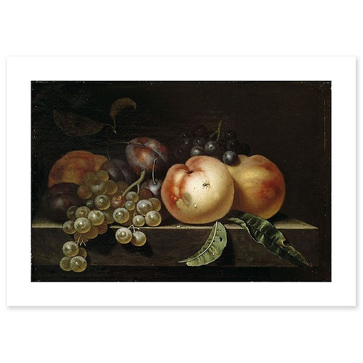 Peach, plums and grapes (art prints)