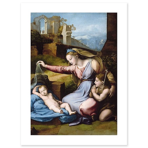 Virgin of the Veil (The Virgin of the Blue Diadem) (canvas without frame)