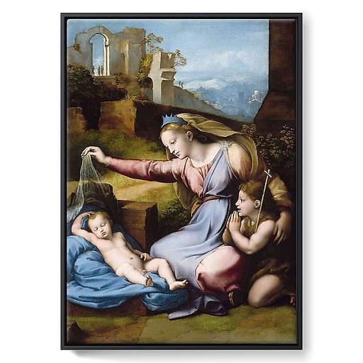 Virgin of the Veil (The Virgin of the Blue Diadem) (framed canvas)