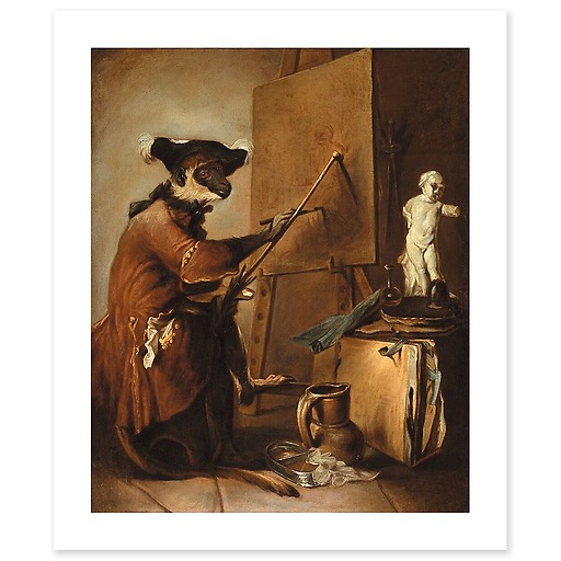 The Monkey Painter (canvas without frame)