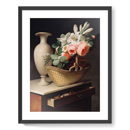 Still-Life with a Basket of Flowers (framed art prints)