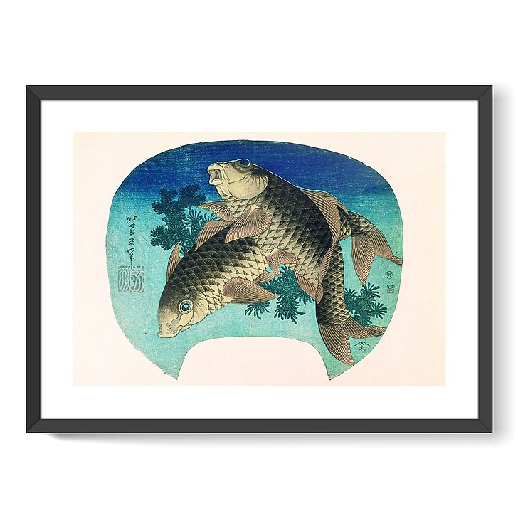 Deux poissons dans un étang Coloriages - Gratuit Imprimable | AI