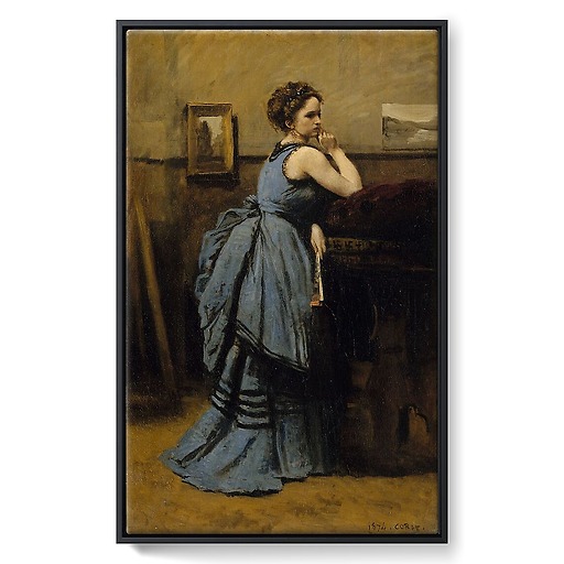Lady in Blue (framed canvas)