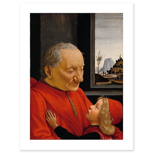 Portrait of an old man and a young boy (art prints)