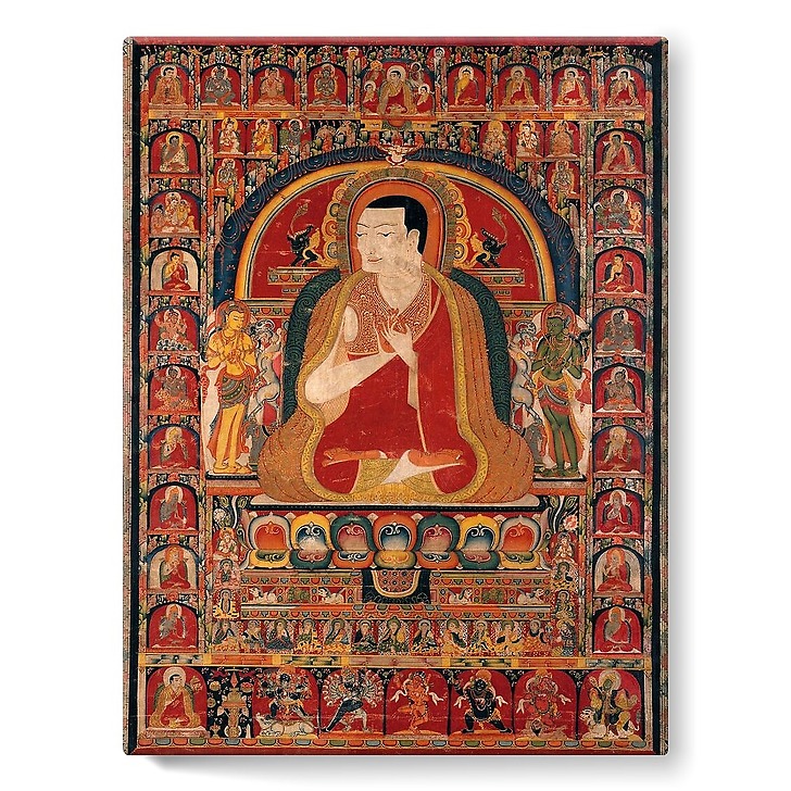 Portrait de Onpo Lama Rinpoche (1251-1296) et les Arhats (toiles sur châssis)