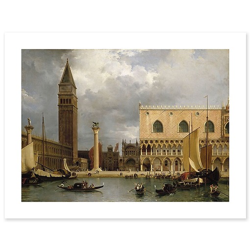 Vue d'une partie du palais ducal et de la Piazzetta à Venise (affiches d'art)