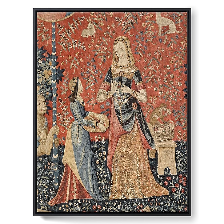 The Lady and the Unicorn: the Smell (framed canvas)