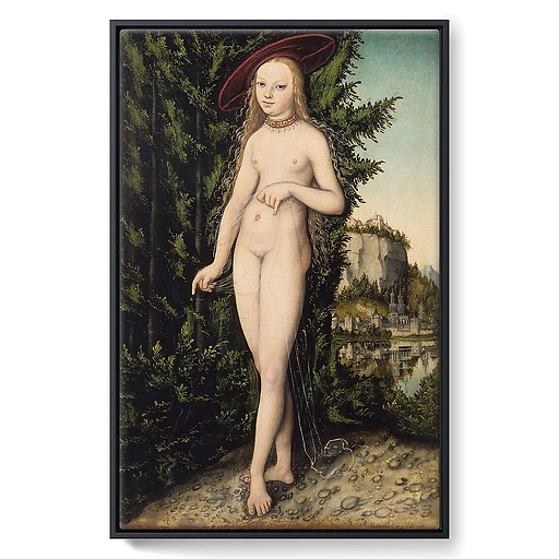 Venus Standing in a Landscape (framed canvas)