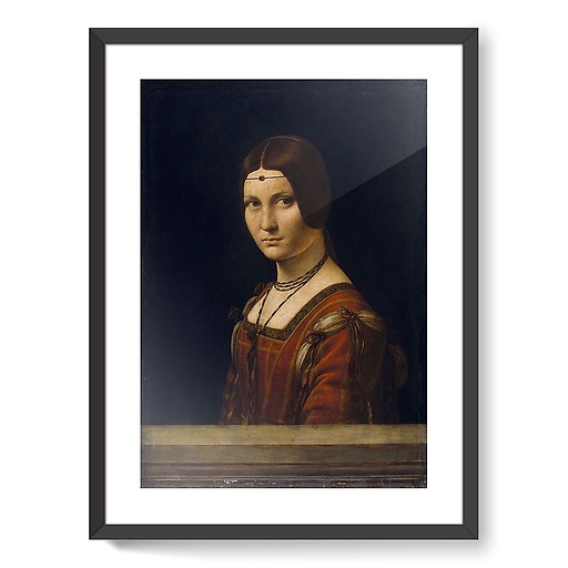 Portrait d'une dame de la cour de Milan, dit à tort "la belle ferronnière" (affiches d'art encadrées)