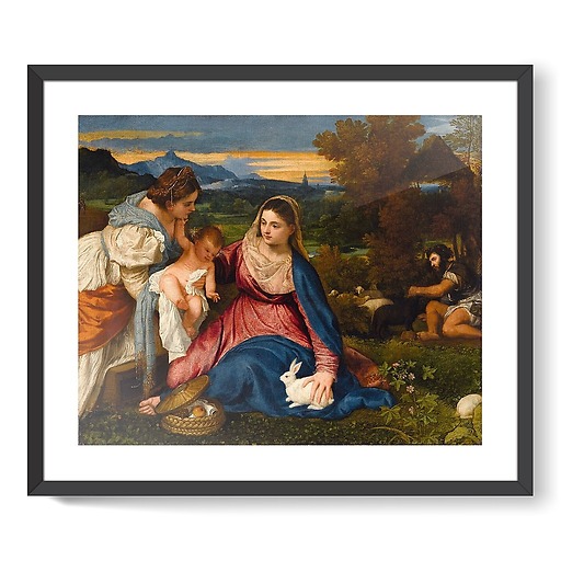 La Vierge et l'Enfant avec sainte Catherine dit "la vierge au lapin" (affiches d'art encadrées)