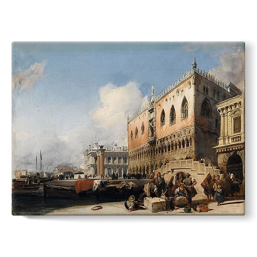 Vue de Venise, le quai des esclavons et le palais des Doges (toiles sur châssis)