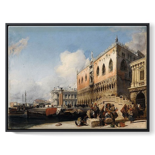 Vue de Venise, le quai des esclavons et le palais des Doges (toiles encadrées)