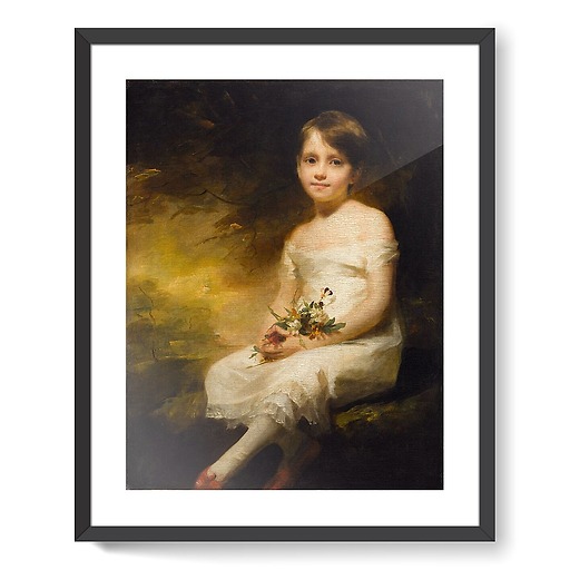 Little Girl with Flowers or Innocence, Portrait of Nancy Graham (framed art prints)