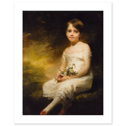 Little Girl with Flowers or Innocence, Portrait of Nancy Graham (canvas without frame)