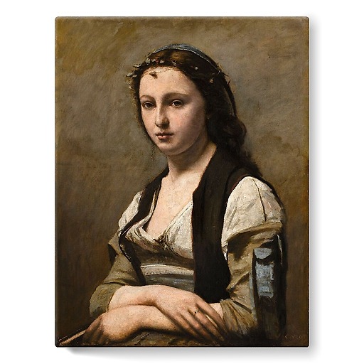 Woman with the Pearl (stretched canvas)