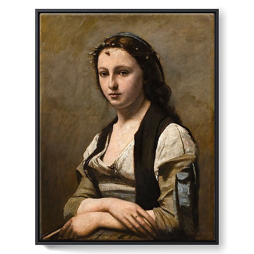 Woman with the Pearl (framed canvas)