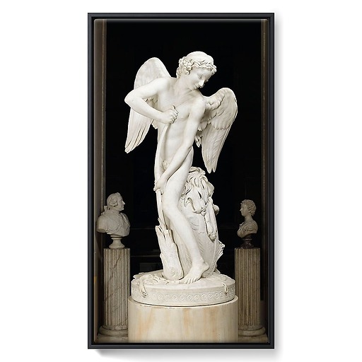 Cupid Cutting His Bow from the Club of Hercules (framed canvas)