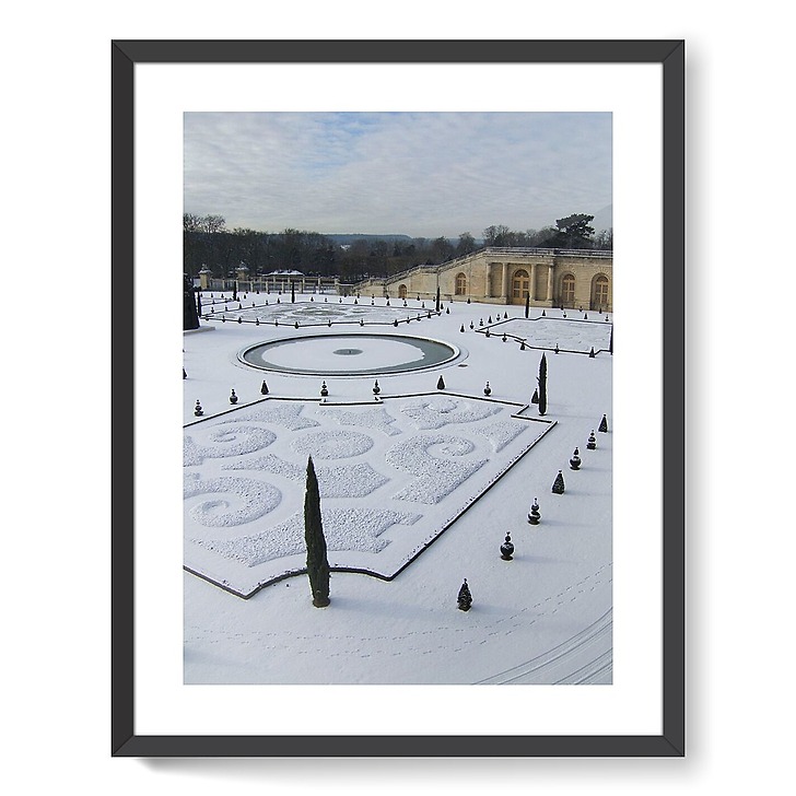 L'Orangerie du château de Versailles sous la neige en janvier 2009 (affiches d'art encadrées)