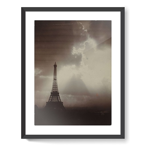 La Tour Eiffel dans le soleil couchant (affiches d'art encadrées)